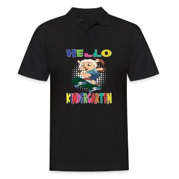Hello Kindergarten Skateboarding Sheep - Men's Polo Shirt - black - Front - Kai (181cm)