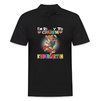 Je suis prêt à écraser l’ours de la maternelle en skateboard - Polo Homme - noir - Devant - Kai (181cm)