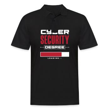 Cyber Security Degree Loading - Männer Poloshirt - Schwarz - Vorne - Kai (181cm)