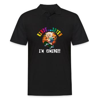 Kindergarten I'm Coming Sheep Skateboarding - Men's Polo Shirt - black - Front - Kai (181cm)