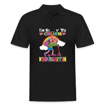 Cochon avec scooter Je suis prêt à écraser la maternelle - Polo Homme - noir - Devant - Kai (181cm)