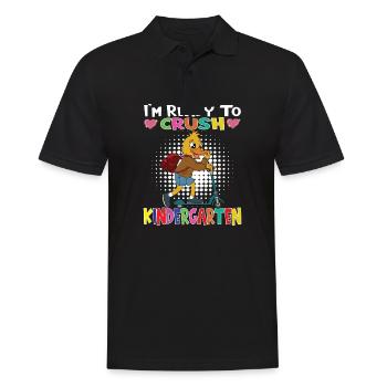 I'm Ready To Crush Kindergarten Duck With Scooter - Men's Polo Shirt - black - Front - Kai (181cm)