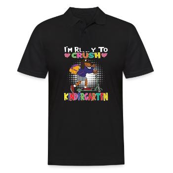 I'm Ready To Crush Kindergarten Dog With Scooter - Men's Polo Shirt - black - Front - Kai (181cm)