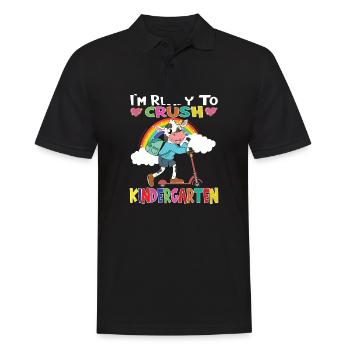 Vache avec scooter Je suis prêt à écraser la maternelle - Polo Homme - noir - Devant - Kai (181cm)