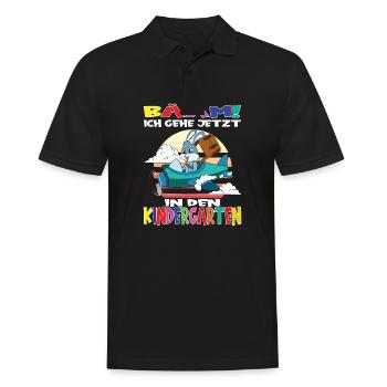 Kindergartenkind Hallo Kindergarten Ich Komme - Männer Poloshirt - Schwarz - Vorne - Kai (181cm)