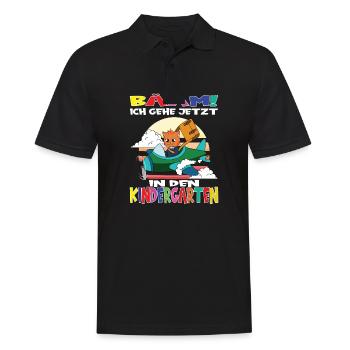 Kindergartenkind Hallo Kindergarten Ich Komme - Männer Poloshirt - Schwarz - Vorne - Kai (181cm)