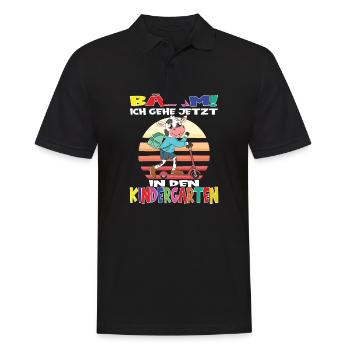 Kindergartenkind Hallo Kindergarten Ich Komme - Männer Poloshirt - Schwarz - Vorne - Kai (181cm)