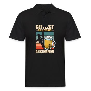 Gepflegt die Leitung abklemmen Biertrinker & Bier - Männer Poloshirt - Schwarz - Vorne - Kai (181cm)