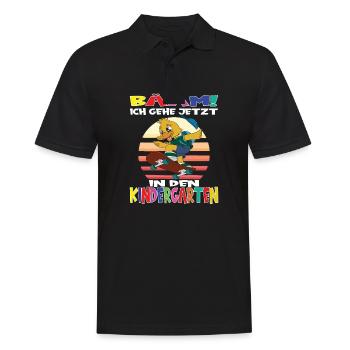 Kindergartenkind Hallo Kindergarten Ich Komme - Männer Poloshirt - Schwarz - Vorne - Kai (181cm)