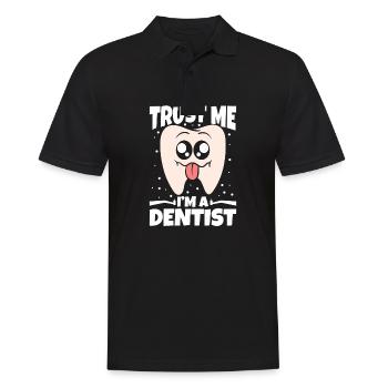 Trust Me I'm A Dentist - Men's Polo Shirt - black - Front - Kai (181cm)
