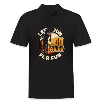 Let's run 100 miles for fun Ulramarathon Mountain - Männer Poloshirt - Schwarz - Vorne - Kai (181cm)