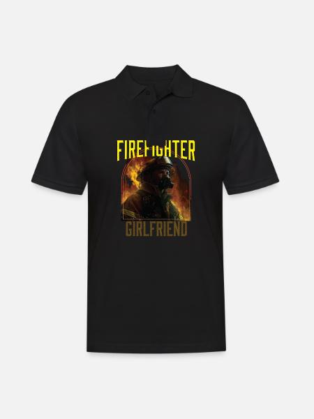 Firefighter Girlfriend Relationship Firefighter - Men's Polo Shirt - black