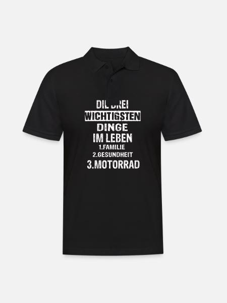 Motorrad - Männer Poloshirt - Schwarz