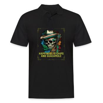 Happiness Is Chips and Guacamole Lover Avocado - Men's Polo Shirt - black - Front - Kai (181cm)