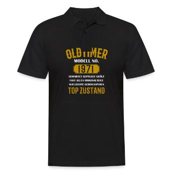 52. Geburtstag oldtimer 1971 - Männer Poloshirt - Schwarz - Vorne - Kai (181cm)