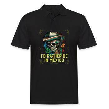 Je préfère être au Mexique Pays de la fierté La vie mexicaine - Polo Homme - noir - Devant - Kai (181cm)