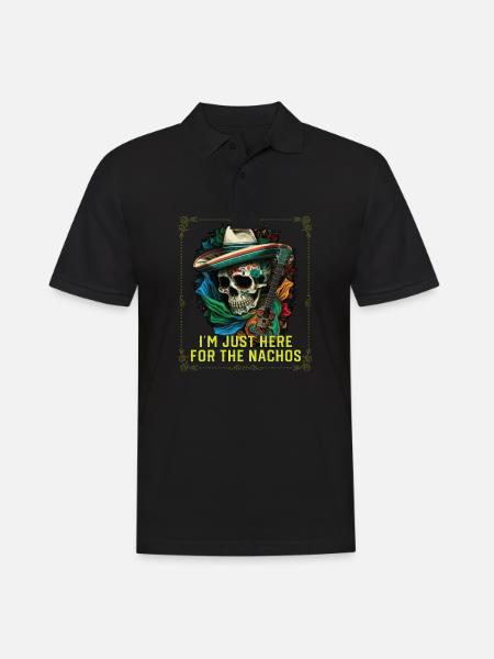 I'm Just Here For The Nachos Mexican Food Nacho - Men's Polo Shirt - black