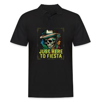 Just Here To Fiesta Cinco De Mayo Mexican Pride - Männer Poloshirt - Schwarz - Vorne - Kai (181cm)