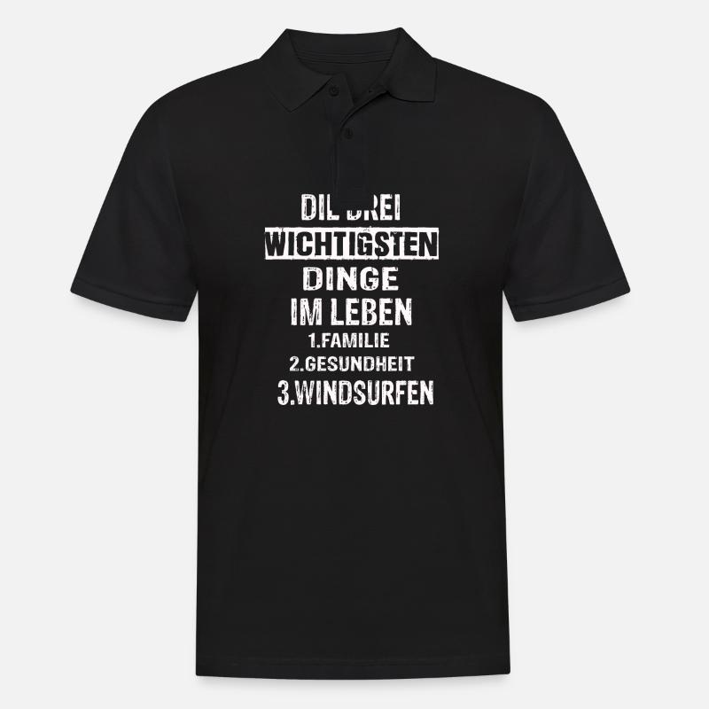 Windsurfen - Männer Poloshirt - Schwarz
