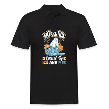 Antarctica land of fire and ice Expedition - Men's Polo Shirt - black - Front - Kai (181cm)