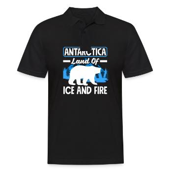 Antarctica land of fire and ice Expedition - Men's Polo Shirt - black - Front - Kai (181cm)