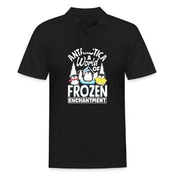 Antarctica a world of frozen enchantment - Männer Poloshirt - Schwarz - Vorne - Kai (181cm)