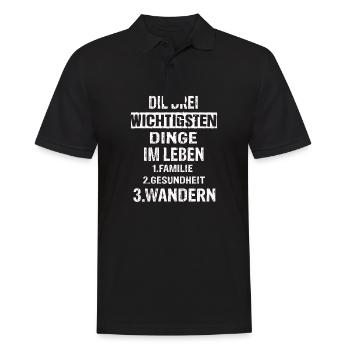 Wandern - Männer Poloshirt - Schwarz - Vorne - Kai (181cm)