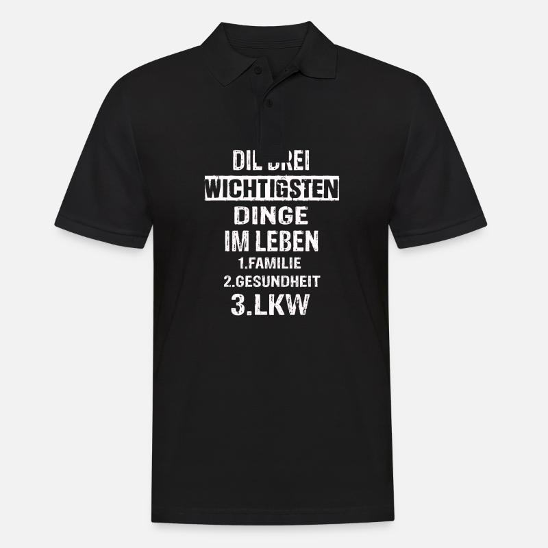 Lkw - Männer Poloshirt - Schwarz