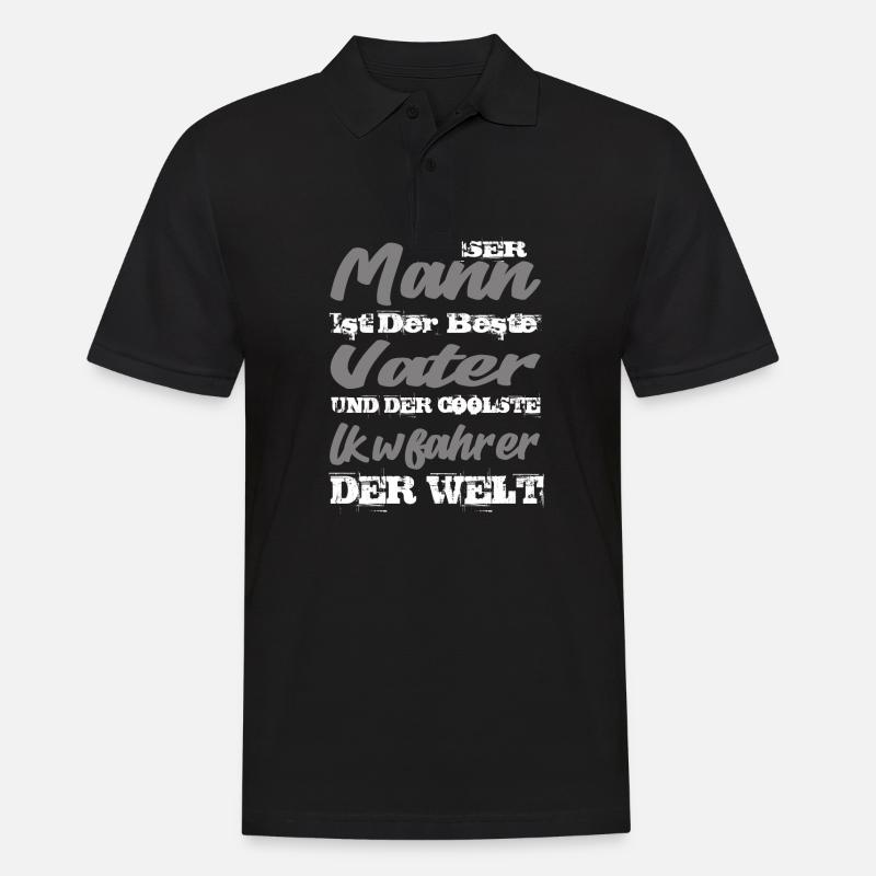 Lkwfahrer - Männer Poloshirt - Schwarz