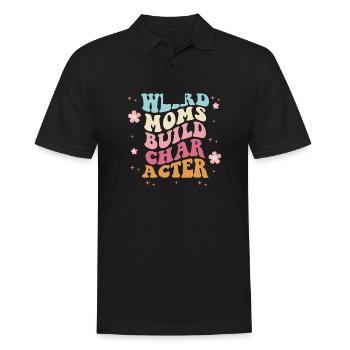 Seltsame Mutter baut Charakter auf - Männer Poloshirt - Schwarz - Vorne - Kai (181cm)
