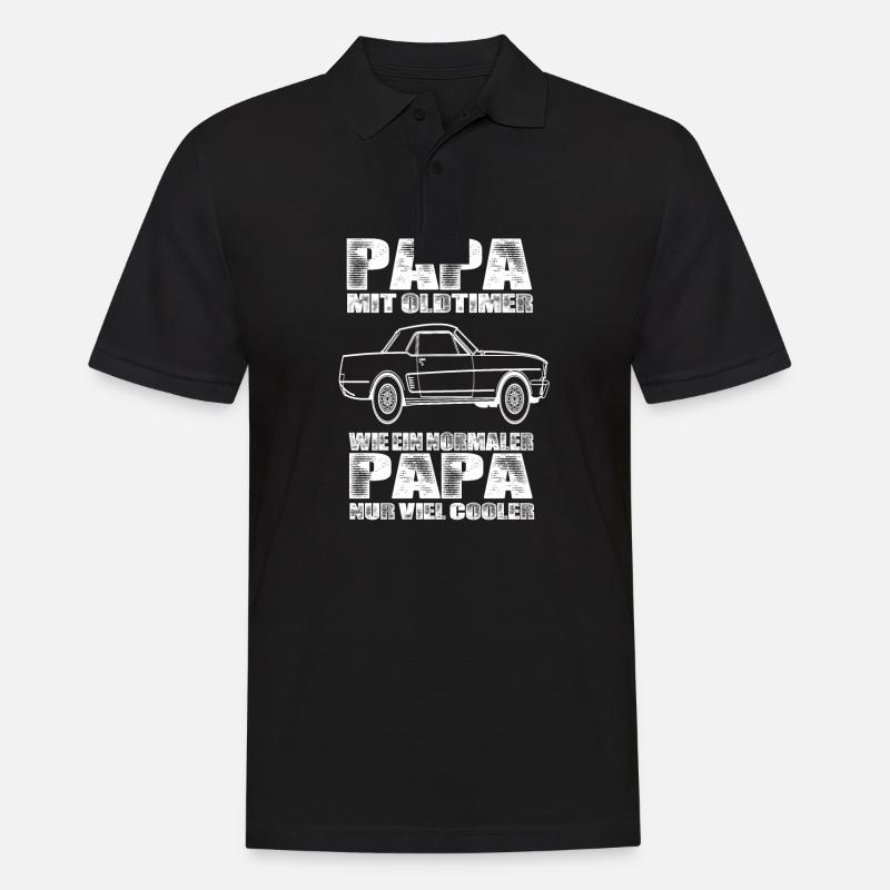 Oldtimer - Männer Poloshirt - Schwarz