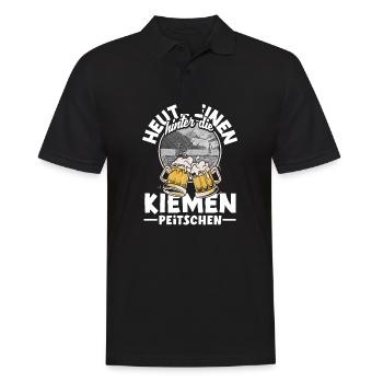 Heute einen hinter die Kiemen peitschen Bier - Männer Poloshirt - Schwarz - Vorne - Kai (181cm)