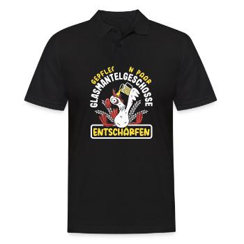 Gepflegt ein paar Glasmantelgeschosse Entschärfen - Männer Poloshirt - Schwarz - Vorne - Kai (181cm)