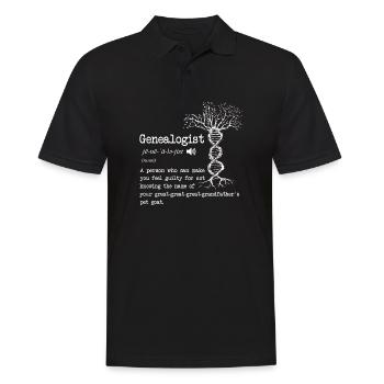 Genealogist Definition Family Researcher History - Men's Polo Shirt - black - Front - Kai (181cm)