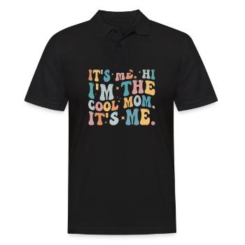 Ich bin's Hallo Ich bin die coole Mama Ich bin es - Männer Poloshirt - Schwarz - Vorne - Kai (181cm)