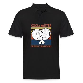 Coole Mütter spielen Tischtennis - Männer Poloshirt - Schwarz - Vorne - Kai (181cm)