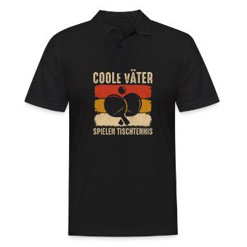 Geschenk für Vater Tischtennis Tischtennisspieler - Männer Poloshirt - Schwarz - Vorne - Kai (181cm)