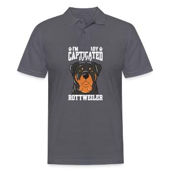 I'm Already Captivated By My Rottweiler - Men's Polo Shirt - charcoal grey - Front - Nico (186cm)