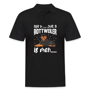 La vie sans Rottweiler est Meh - Polo Homme - noir - Devant - Kai (181cm)