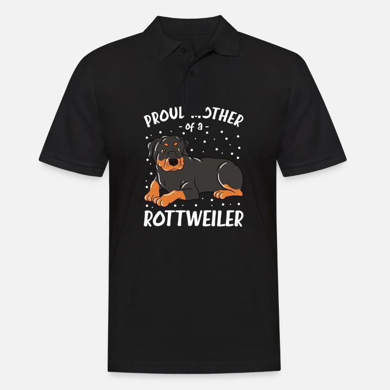Fière mère d’un Rottweiler - Polo Homme - noir
