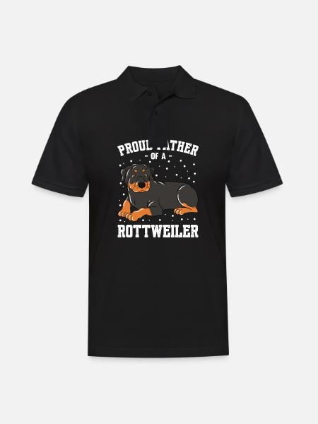 Proud Father Of A Rottweiler - Men's Polo Shirt - black