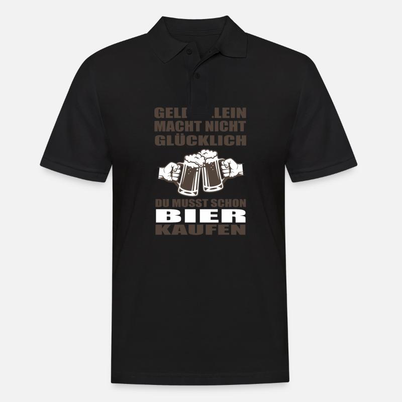 Bier - Männer Poloshirt - Schwarz