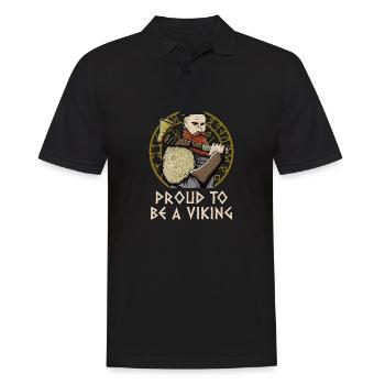 Proud To Be A Odin Norwegian Patriotic Norway - Men's Polo Shirt - black - Front - Kai (181cm)