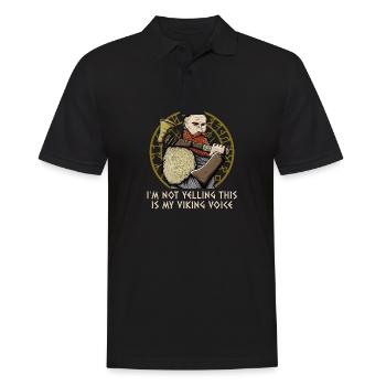 Im Not Yelling This Is My Odin Voice Funny - Men's Polo Shirt - black - Front - Kai (181cm)