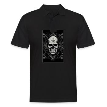 Gothic Aesthetic Occult Unholy Grunge Emo Punk - Männer Poloshirt - Schwarz - Vorne - Kai (181cm)