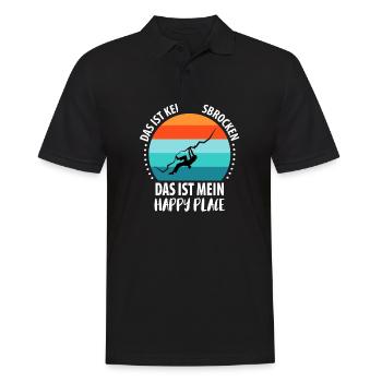 Vintage Bouldern Boulderer Klettern Kletterer - Männer Poloshirt - Schwarz - Vorne - Kai (181cm)