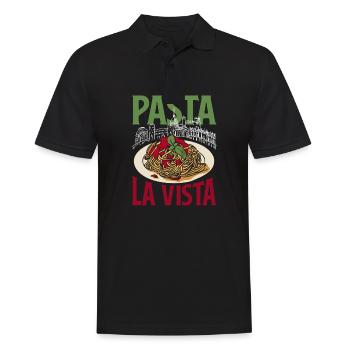 Pasta la vista - Männer Poloshirt - Schwarz - Vorne - Kai (181cm)