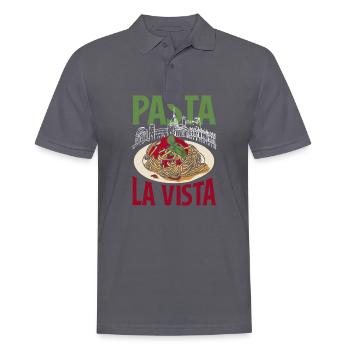 Pasta la vista - Männer Poloshirt - Anthrazit - Vorne - Nico (186cm)