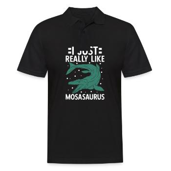 J’aime vraiment Mosasaurus - Polo Homme - noir - Devant - Kai (181cm)