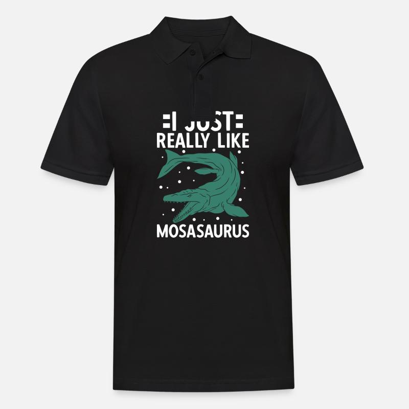I Just Really Like Mosasaurus - Men's Polo Shirt - black